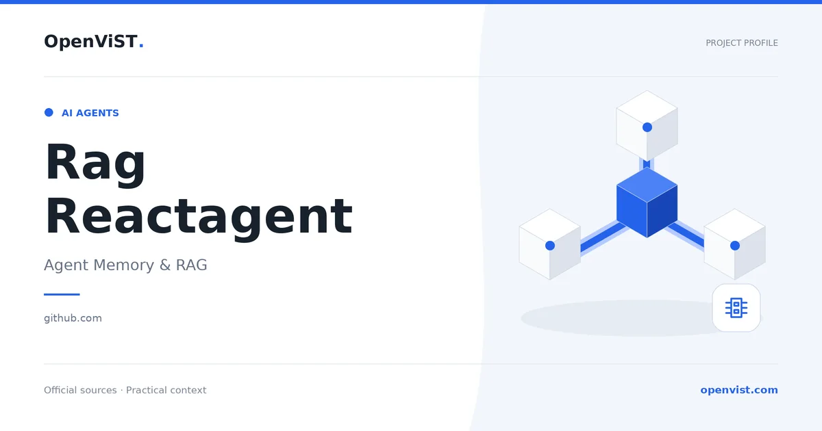 Rag Reactagent — OpenViST project profile in Agent Memory & RAG.