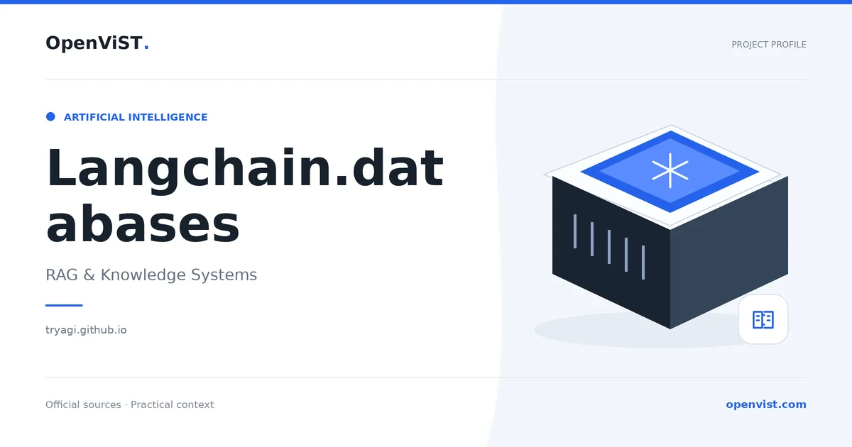 Langchain.databases — OpenViST project profile in RAG & Knowledge Systems.