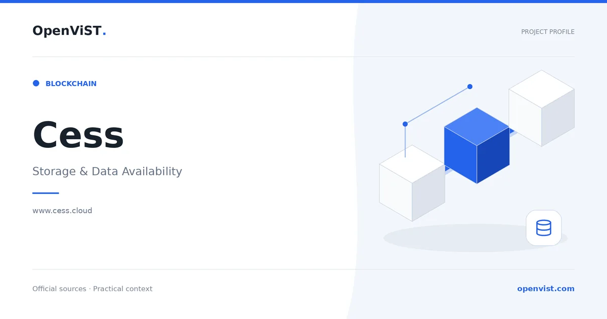 Cess — OpenViST project profile in Storage & Data Availability.
