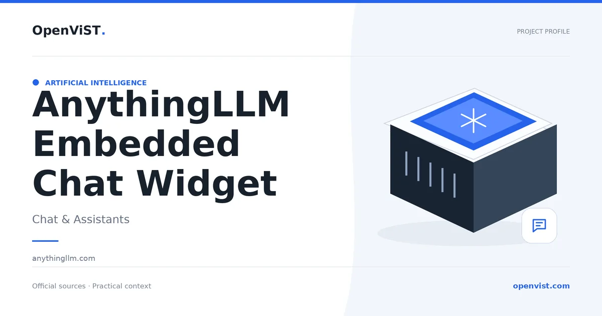 AnythingLLM Embedded Chat Widget — OpenViST project profile in Chat & Assistants.
