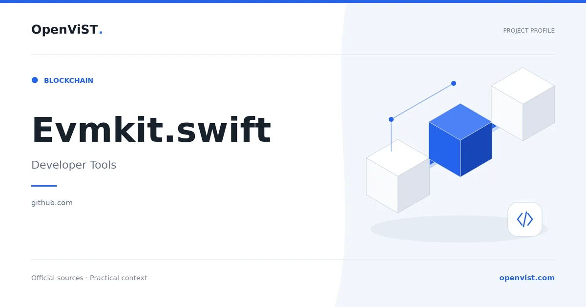 Evmkit.swift — OpenViST project profile in Developer Tools.