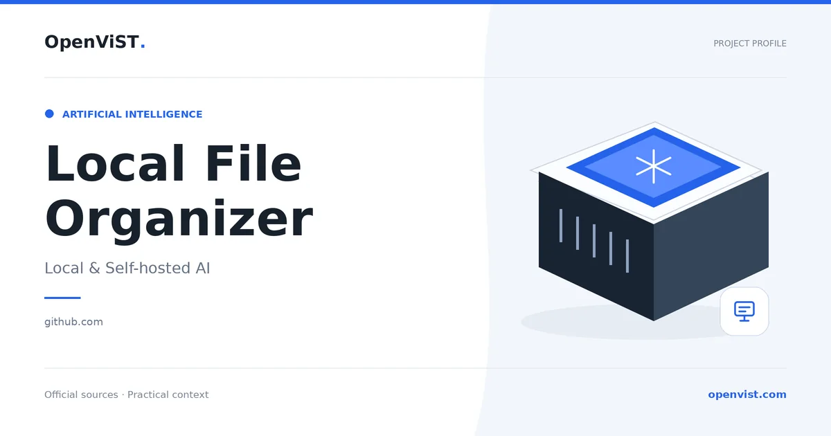 Local File Organizer — OpenViST project profile in Local & Self-hosted AI.