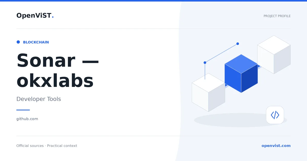 Sonar — okxlabs — OpenViST project profile in Developer Tools.