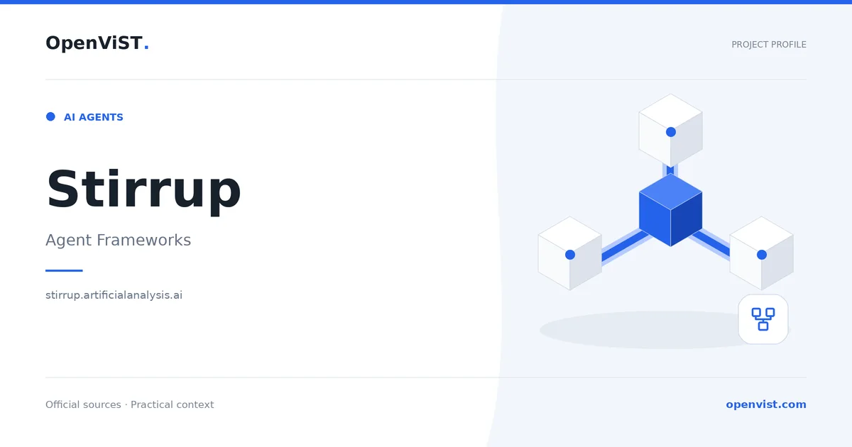 Stirrup — OpenViST project profile in Agent Frameworks.