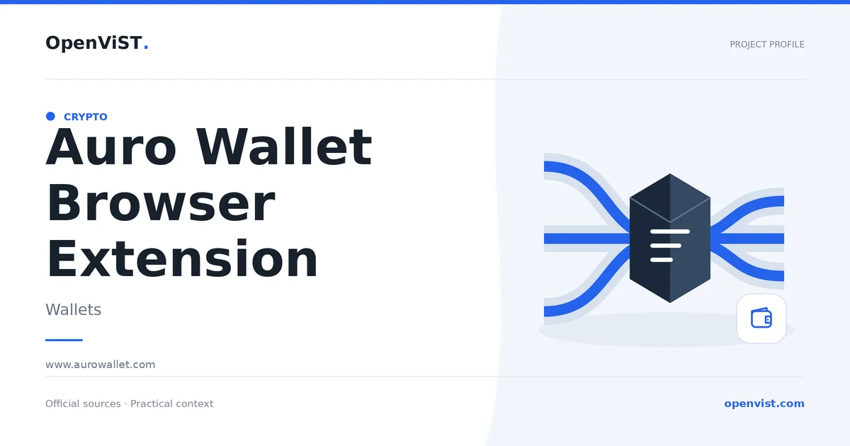 Auro Wallet Browser Extension — OpenViST project profile in Wallets.
