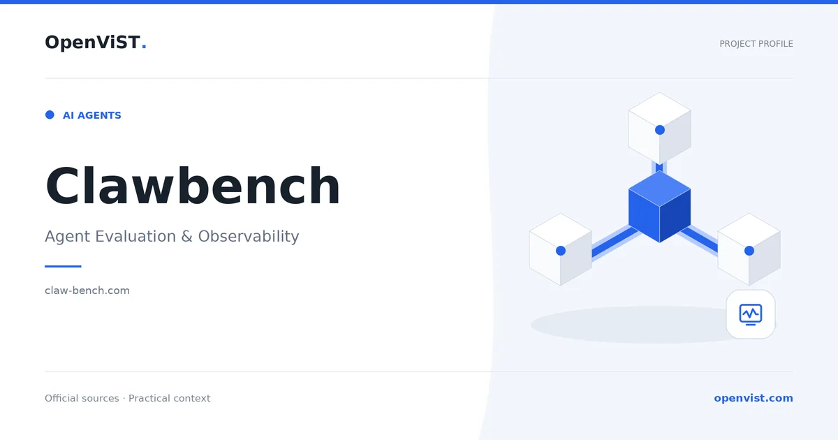 Clawbench — OpenViST project profile in Agent Evaluation & Observability.