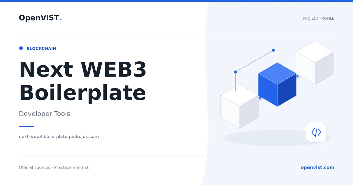 Next WEB3 Boilerplate — OpenViST project profile in Developer Tools.
