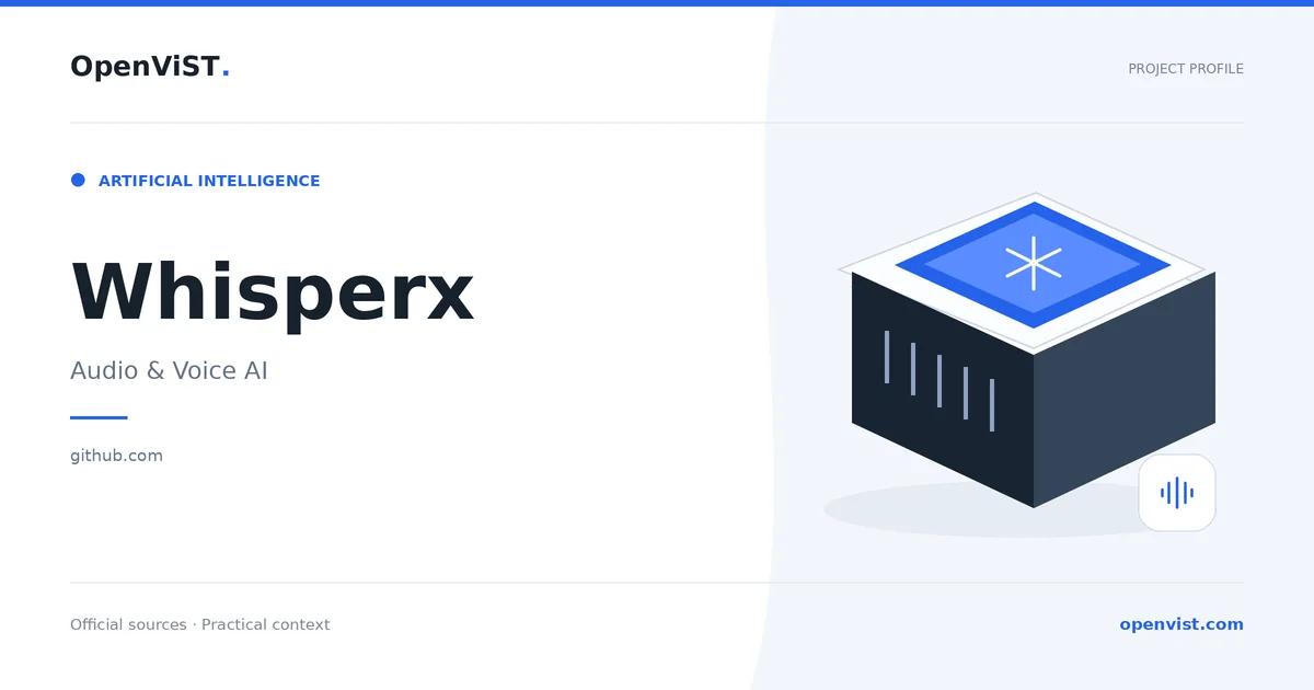 Whisperx — OpenViST project profile in Audio & Voice AI.