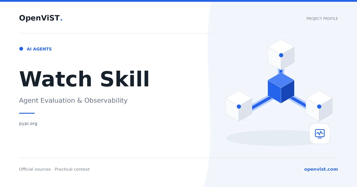 Watch Skill — OpenViST project profile in Agent Evaluation & Observability.