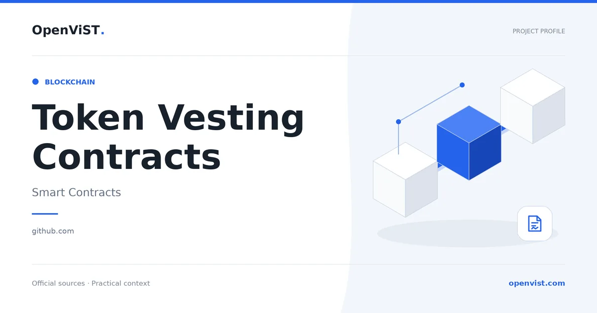 Token Vesting Contracts — OpenViST project profile in Smart Contracts.