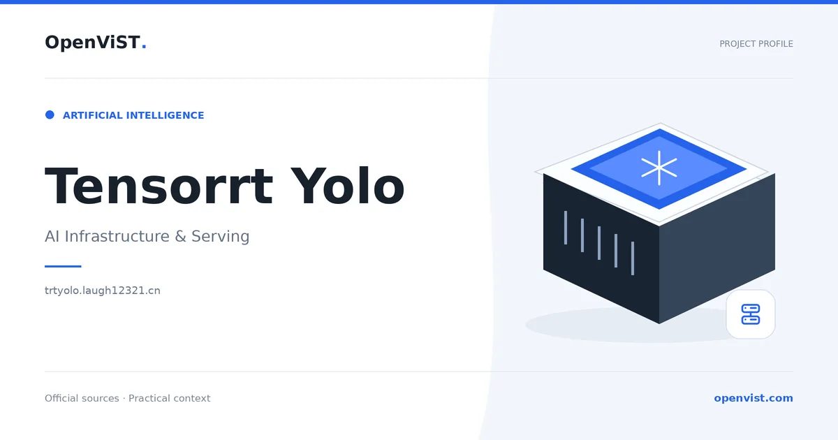 Tensorrt Yolo — OpenViST project profile in AI Infrastructure & Serving.