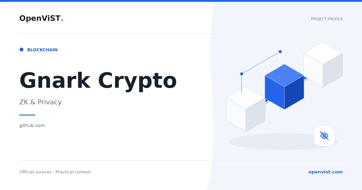 Gnark Crypto — OpenViST project profile in ZK & Privacy.