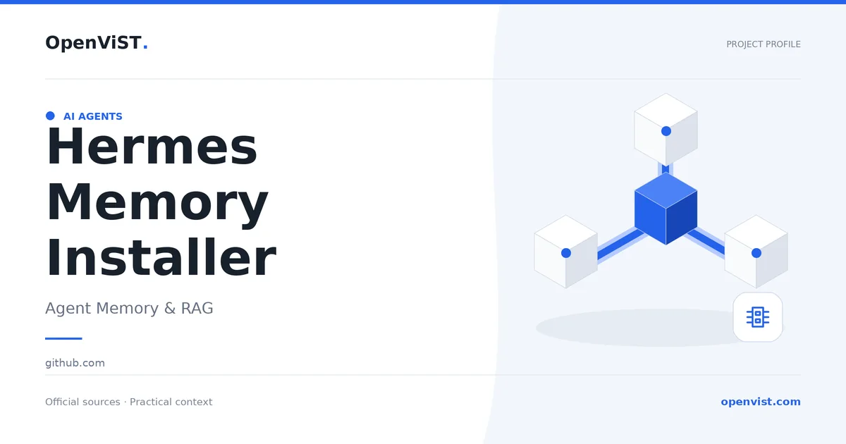 Hermes Memory Installer — OpenViST project profile in Agent Memory & RAG.