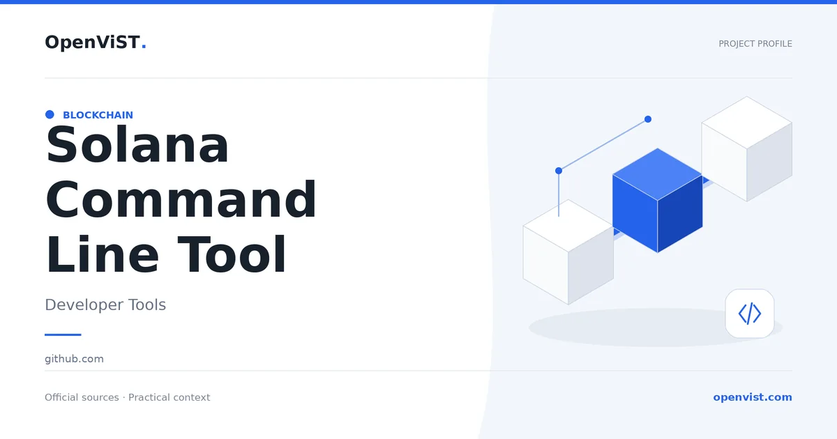Solana Command Line Tool — OpenViST project profile in Developer Tools.