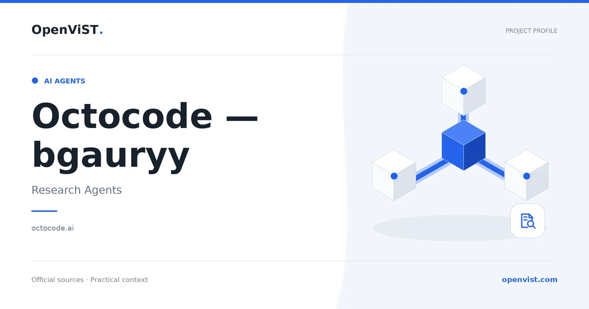 Octocode — bgauryy — OpenViST project profile in Research Agents.