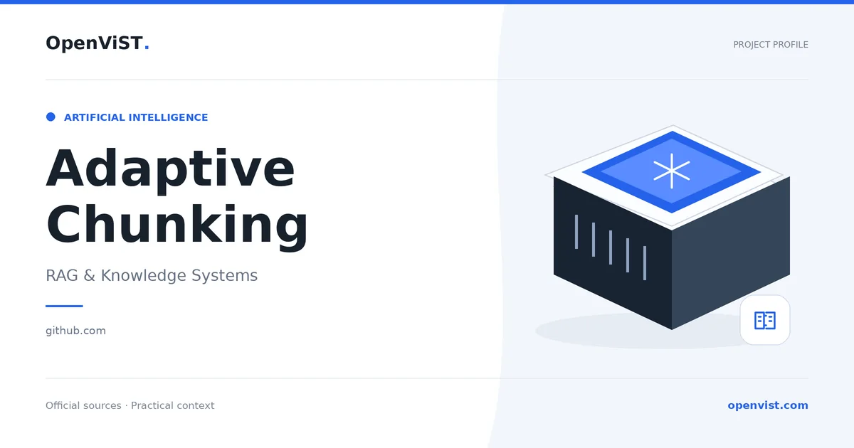 Adaptive Chunking — OpenViST project profile in RAG & Knowledge Systems.