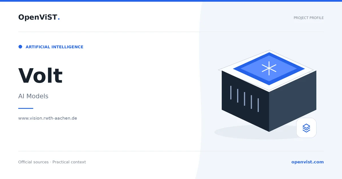 Volt — OpenViST project profile in AI Models.