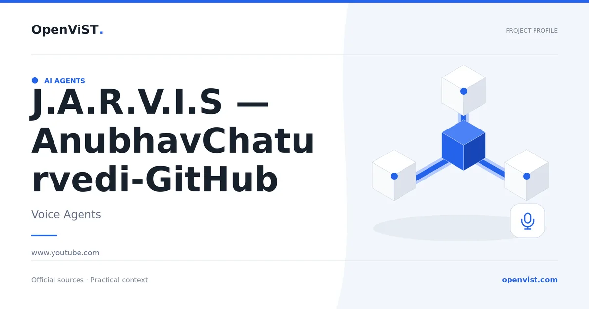J.A.R.V.I.S — AnubhavChaturvedi-GitHub — OpenViST project profile in Voice Agents.