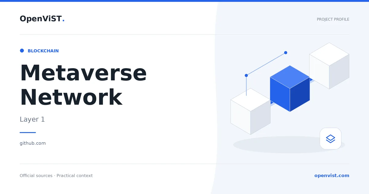 Metaverse Network — OpenViST project profile in Layer 1.