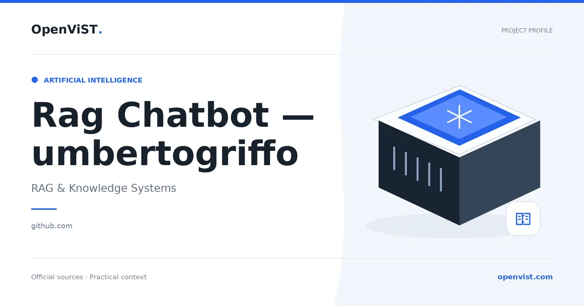 Rag Chatbot — umbertogriffo — OpenViST project profile in RAG & Knowledge Systems.