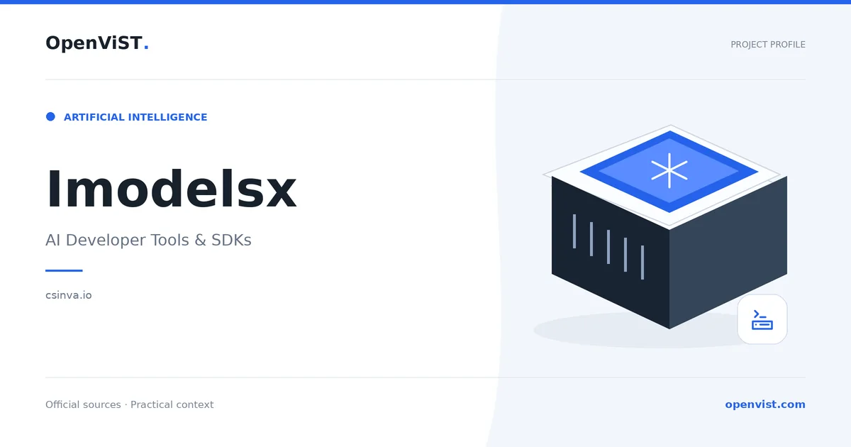Imodelsx — OpenViST project profile in AI Developer Tools & SDKs.