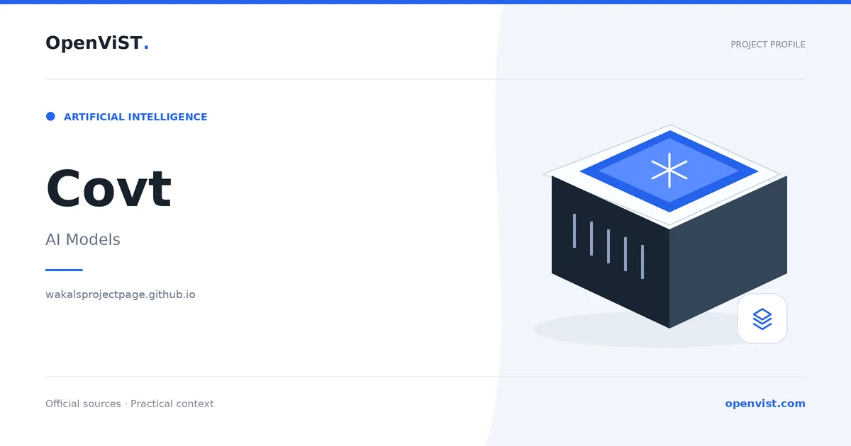 Covt — OpenViST project profile in AI Models.