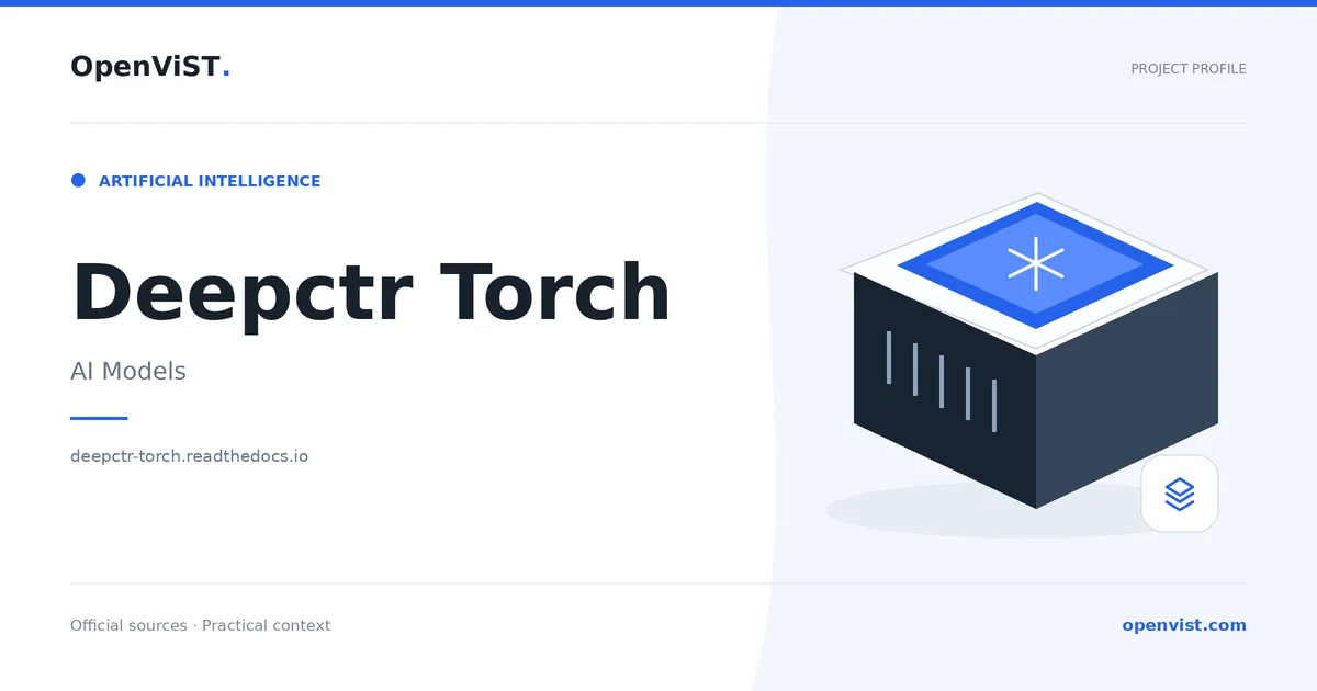 Deepctr Torch — OpenViST project profile in AI Models.