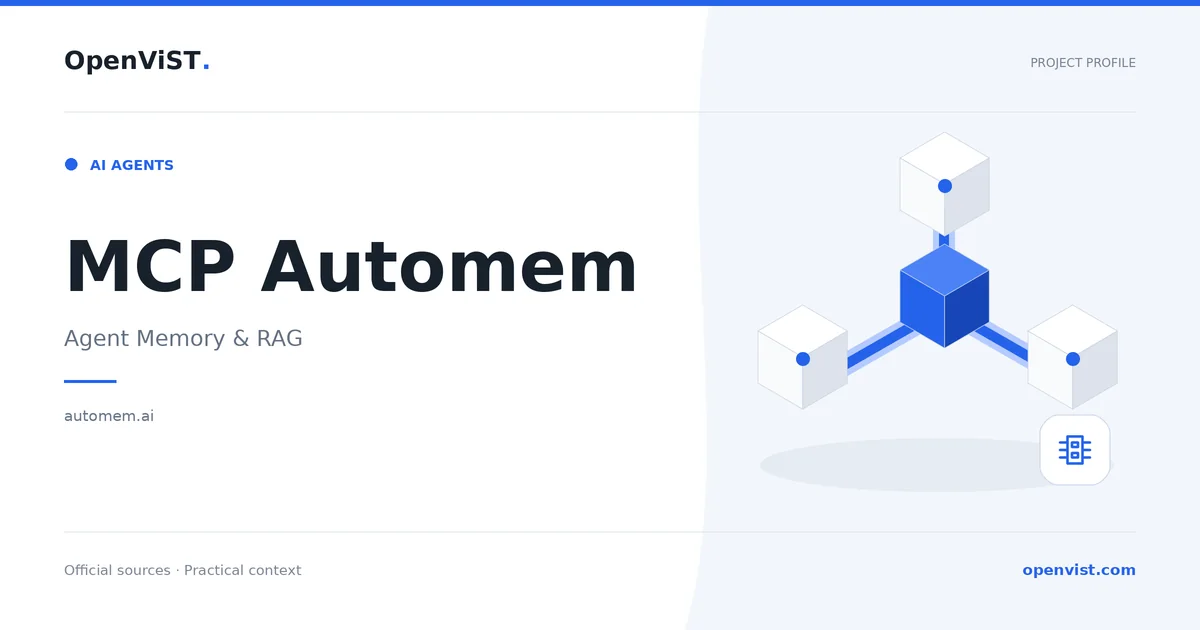 MCP Automem — OpenViST project profile in Agent Memory & RAG.
