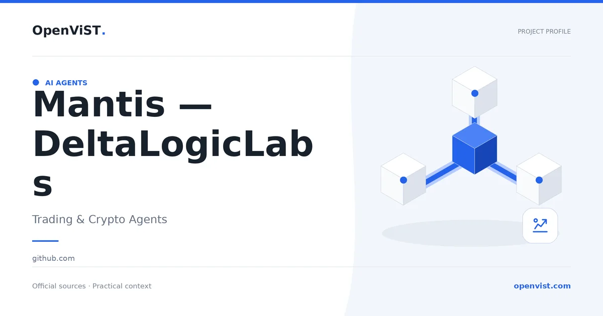 Mantis — DeltaLogicLabs — OpenViST project profile in Trading & Crypto Agents.