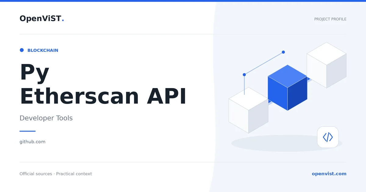 Py Etherscan API — OpenViST project profile in Developer Tools.