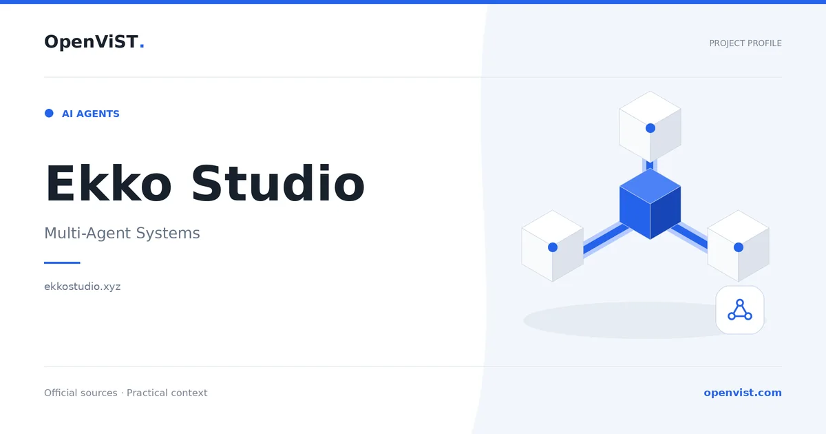 Ekko Studio — OpenViST project profile in Multi-Agent Systems.