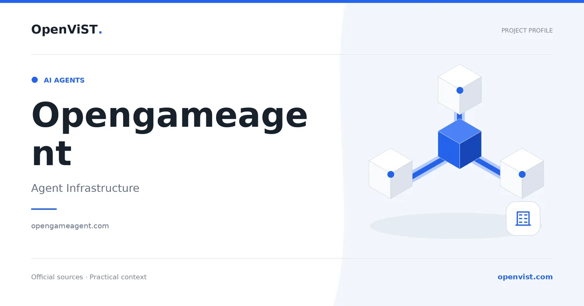 Opengameagent — OpenViST project profile in Agent Infrastructure.