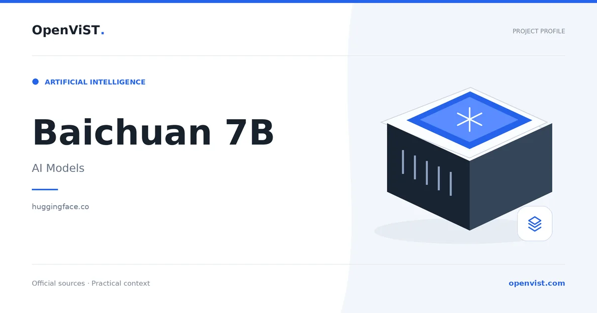 Baichuan 7B — OpenViST project profile in AI Models.
