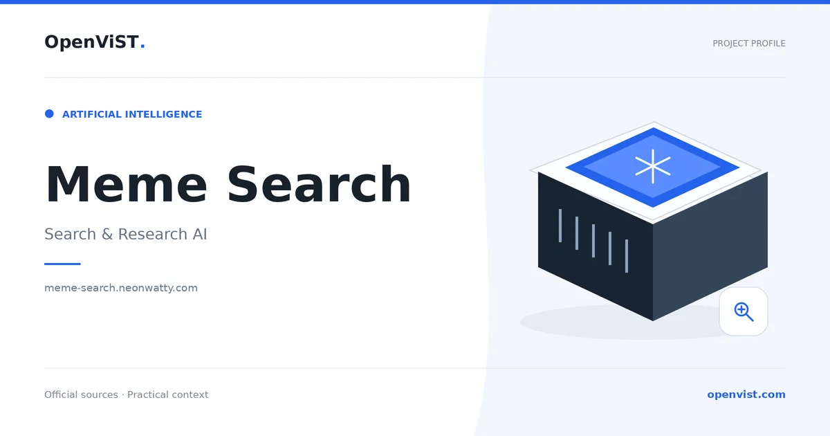 Meme Search — OpenViST project profile in Search & Research AI.