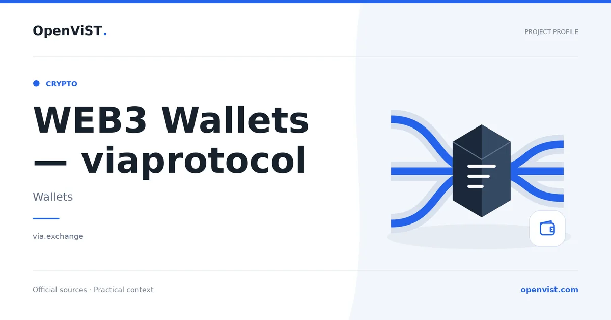WEB3 Wallets — viaprotocol — OpenViST project profile in Wallets.