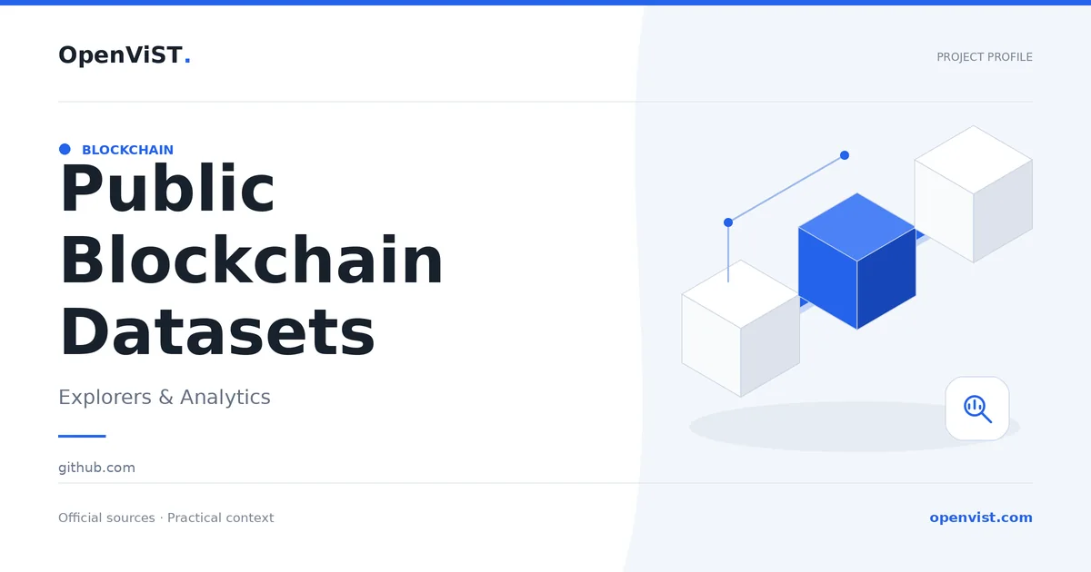 Public Blockchain Datasets — OpenViST project profile in Explorers & Analytics.