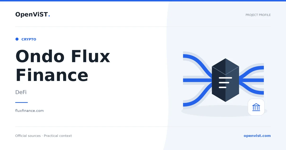 Ondo Flux Finance — OpenViST project profile in DeFi.