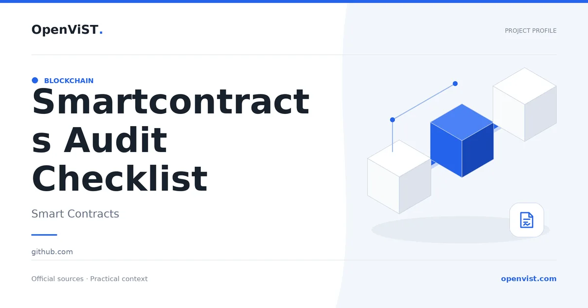 Smartcontracts Audit Checklist — OpenViST project profile in Smart Contracts.