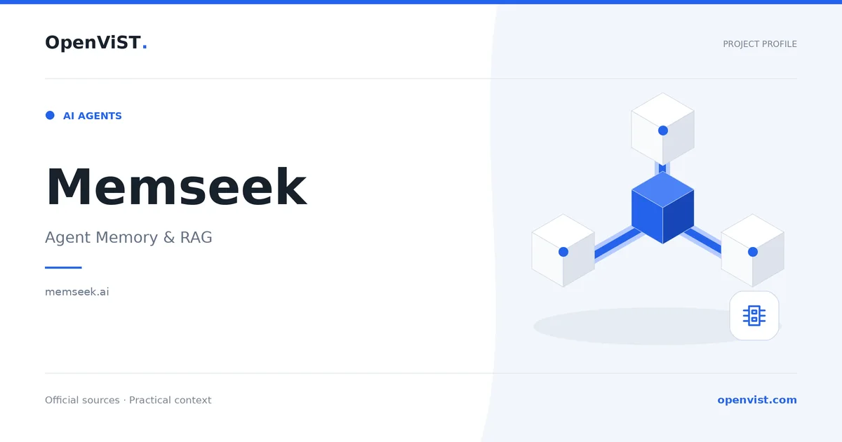 Memseek — OpenViST project profile in Agent Memory & RAG.