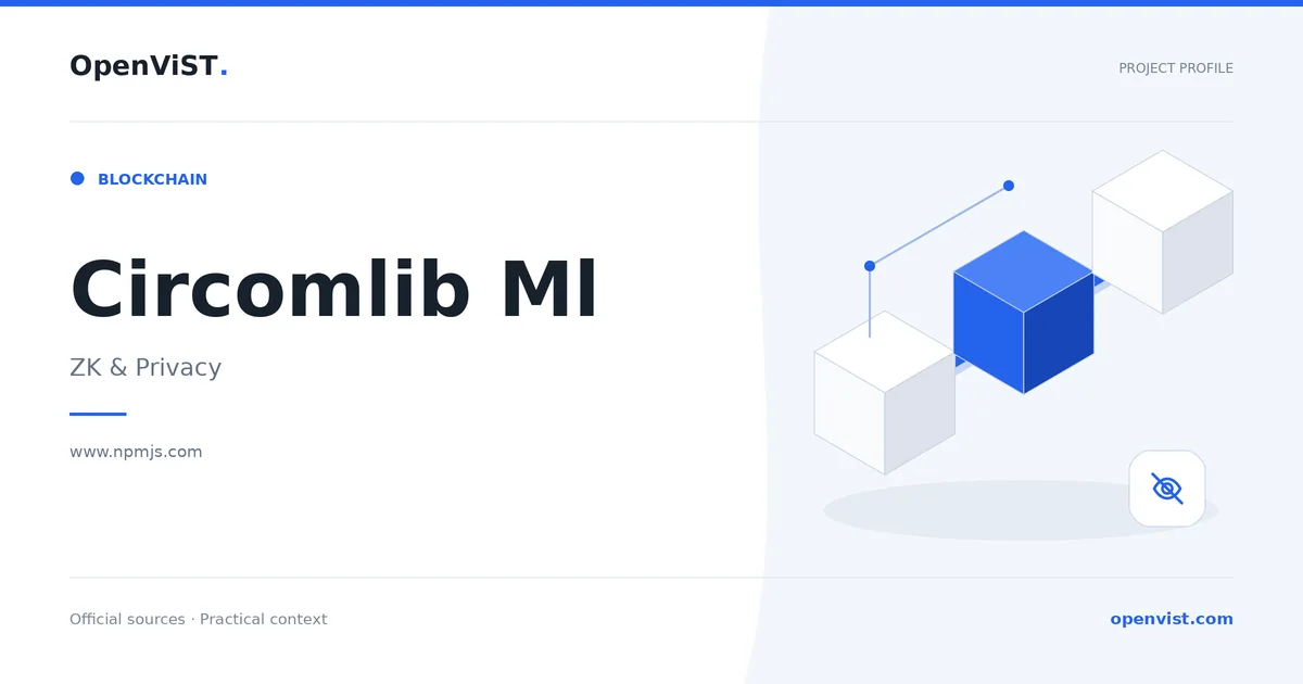 Circomlib Ml — OpenViST project profile in ZK & Privacy.