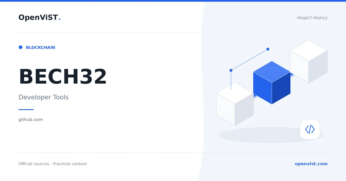 BECH32 — OpenViST project profile in Developer Tools.