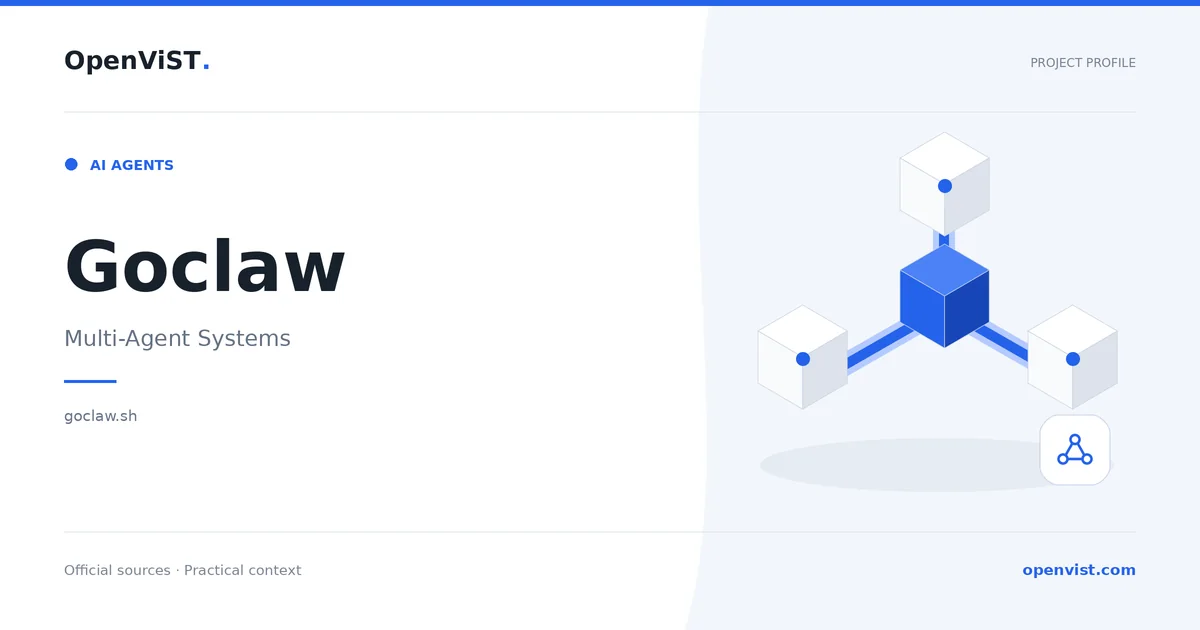 Goclaw — OpenViST project profile in Multi-Agent Systems.