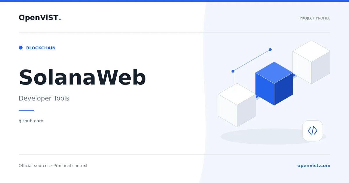 SolanaWeb — OpenViST project profile in Developer Tools.