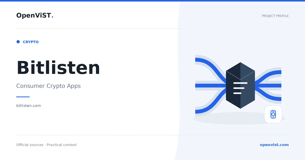 Bitlisten — OpenViST project profile in Consumer Crypto Apps.