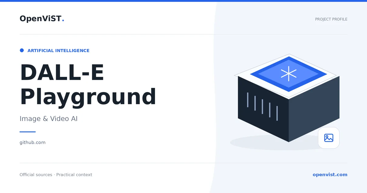 DALL-E Playground — OpenViST project profile in Image & Video AI.