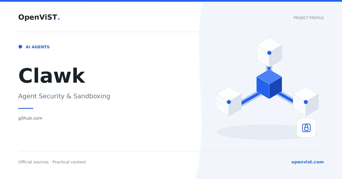 Clawk — OpenViST project profile in Agent Security & Sandboxing.