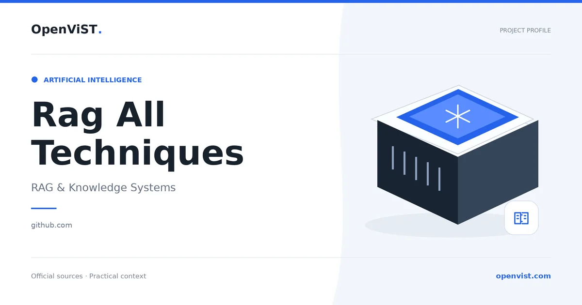Rag All Techniques — OpenViST project profile in RAG & Knowledge Systems.