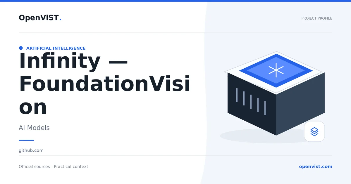 Infinity — FoundationVision — OpenViST project profile in AI Models.
