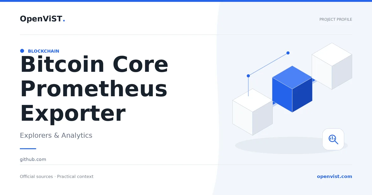 Bitcoin Core Prometheus Exporter — OpenViST project profile in Explorers & Analytics.