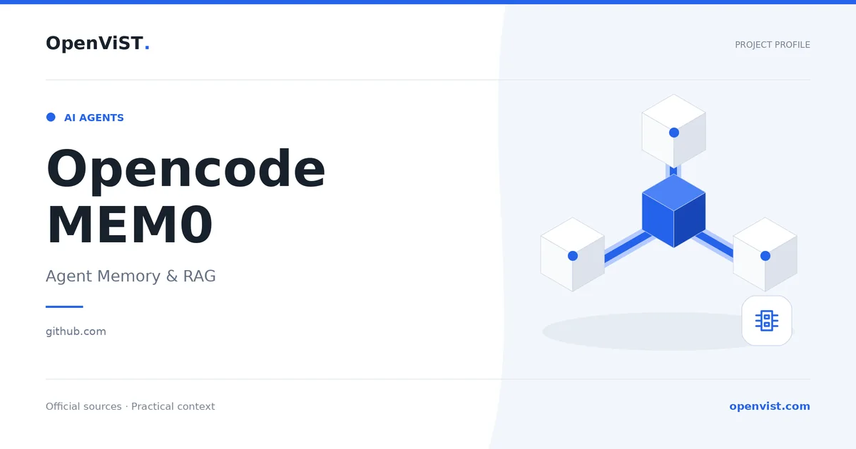 Opencode MEM0 — OpenViST project profile in Agent Memory & RAG.
